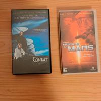  Film CONTACT 1997 e MISSION TO MARS 2001 VHS 