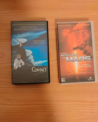  Film CONTACT 1997 e MISSION TO MARS 2001 VHS 