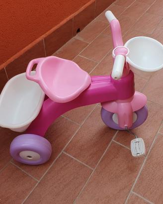 Triciclo rosa Minnie per bimba 1-3 anni