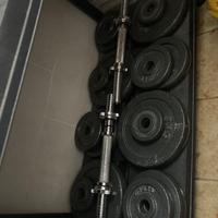 Set Manubri e Pesi in Ghisa (Totale 37kg + manubri