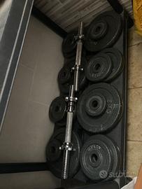 Set Manubri e Pesi in Ghisa (Totale 37kg + manubri