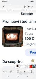 inserto per camino a legna Supra.
