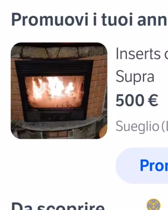 inserto per camino a legna Supra.