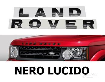 Logo Scritta Land Rover H. 4 cm. Nero Lucido