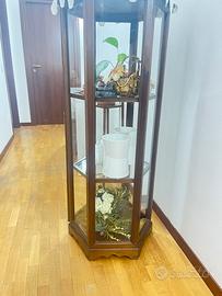 Vetrinetta esagonale in vetro – come nuova