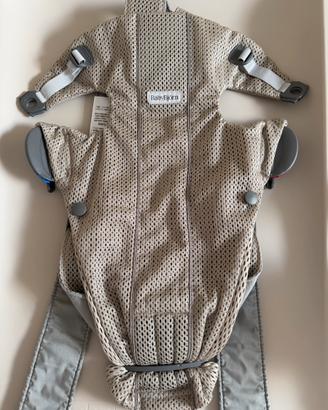 Marsupio Mini BabyBjörn mesh 3D grigio beige