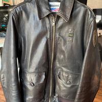 Giubotto pelle blauer