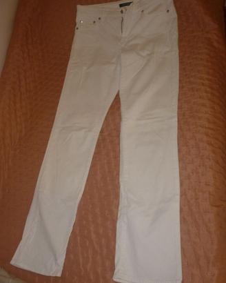 Pantaloni jeans RALPH LAUREN bianchi in cotone