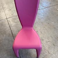 SEDIE DI DESIGN IN CUOIETTO ROSA