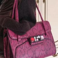 Borsa stampa pitone pietre gioiello Nenette