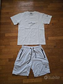 Tuta Stone island completa corta bianca