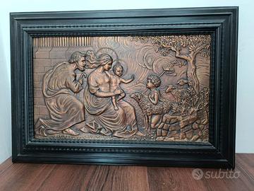 Quadro da parete/capoletto legno e rame