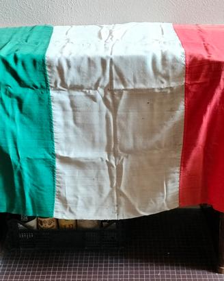 Antica Bandiera Vissuta Italiana Tricolore Vintage