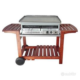 Carrello pieghevole in legno BBQ