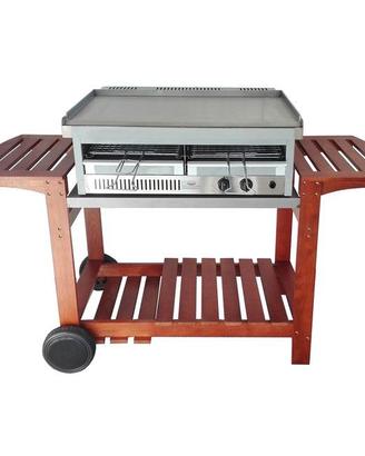 Carrello pieghevole in legno BBQ