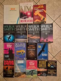 Stock di 23 libri Wilbur Smith, Stephen King, etc