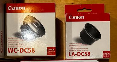 Lente grandangolare Canon wc-dc58 e la-dc58