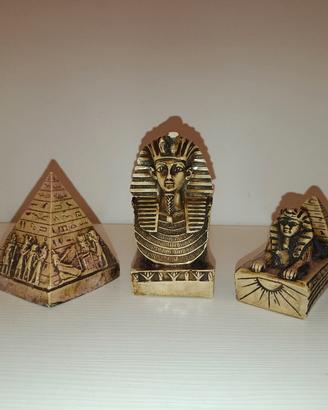 Set decorativo stile egizio in resina o pietra 