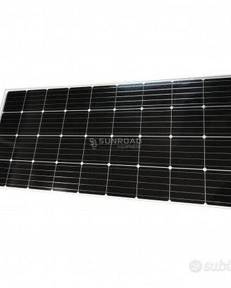 Kit pannello solare 100W + regolatore + staffe + c
