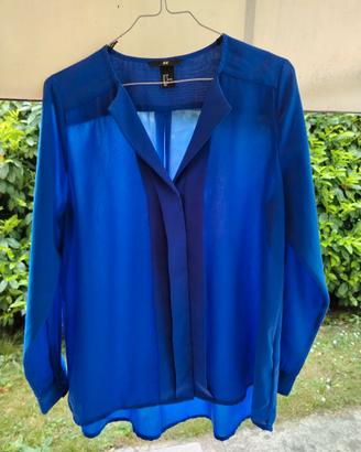 Camicia donna leggera bluette