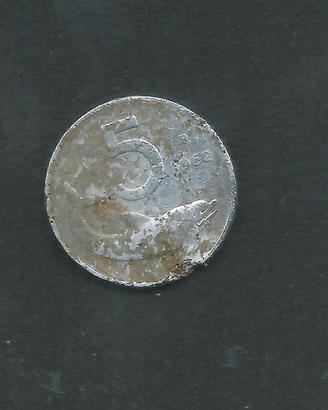 5 Lire 1952 Delfino  D