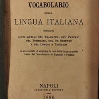 VOCABOLARIO LINGUA ITALIANA 1880 