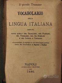 VOCABOLARIO LINGUA ITALIANA 1880 