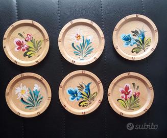 sottobicchieri dipinti a mano Vintage
