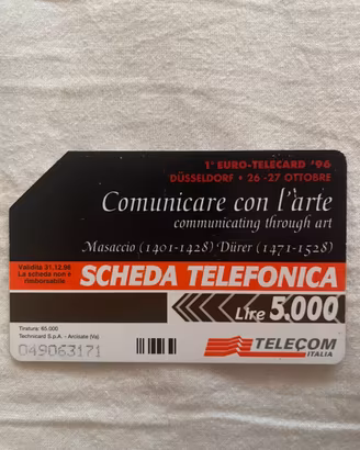 Scheda Telefonica Euro‑Telecard ’96 – Arte
