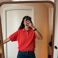 polo lacoste vintage color corallo