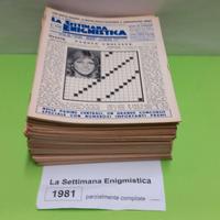 LA SETTIMANA ENIGMISTICA, anno 1981, parzialmente