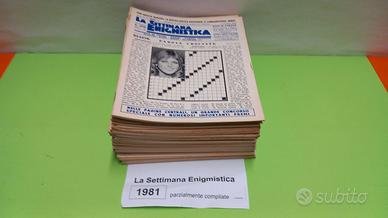 LA SETTIMANA ENIGMISTICA, anno 1981, parzialmente