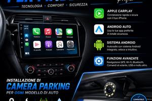 AUTORADIO PER MACCHINE & TELECAMERA DI PARCHEGGIO
