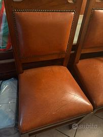 SET SEDIE IN PELLE