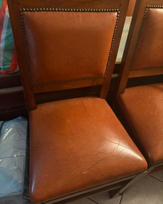 SET SEDIE IN PELLE