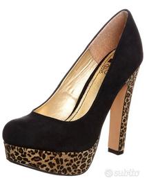 Calzature Décolleté nere maculato