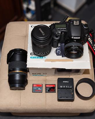 Canon EOS 7D + 3 obiettivi Canon e Tamron f/2.8 –