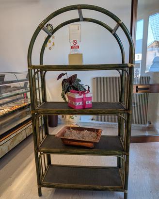 scaffale Bamboo e rattan