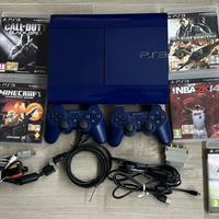 PS3 Super Slim 232GB - Blu + 2 Joystick + 9 giochi