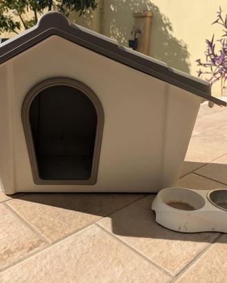 Cuccia per gatti e cani + doppia ciotola inclusa