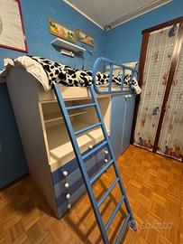 Cameretta dei sogni:letto a soppalco salvaspazio