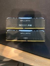 Crucial Ballistix RGB 3600 MHz, DDR4, 16GB (8GBx2)