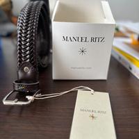 Continua uomo in pelle intrecciata manuel ritz