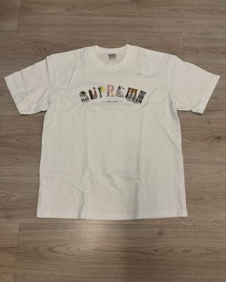 T-shirt Supreme New York Bianca Taglia L