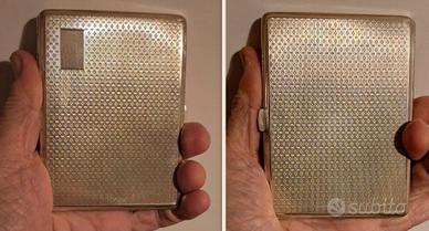 Portasigarette inglese art déco argento 925