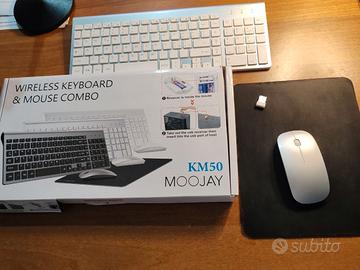 Tastiera wireless Moojay + mouse + tappetino 