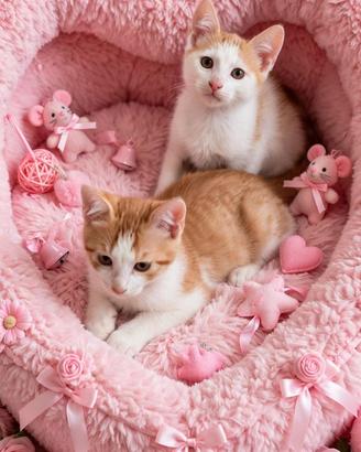 Gattine rosse e nianche