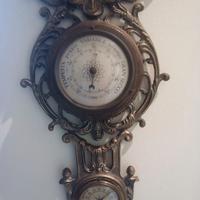 2° Orologio Barometro da muro 4 funzioni anni '70