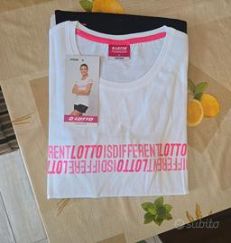 Completo o Pigiama Donna Lotto T.S Bianco Rosa Ner