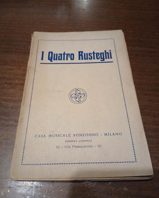 Raro Libretto d’Opera 1927 - I Quatro Rusteghi 